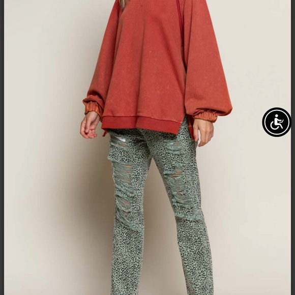 POL Rust Red Open Back Sweater - Picture 5 of 5